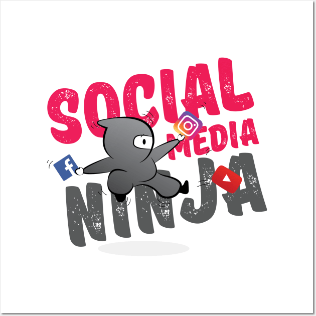 Social Media Ninja Wall Art by Zias